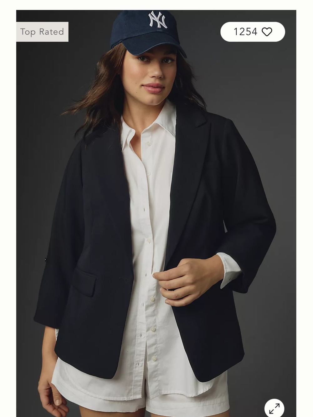 Anthropologie Maeve Black Relaxed Blazer Jacket